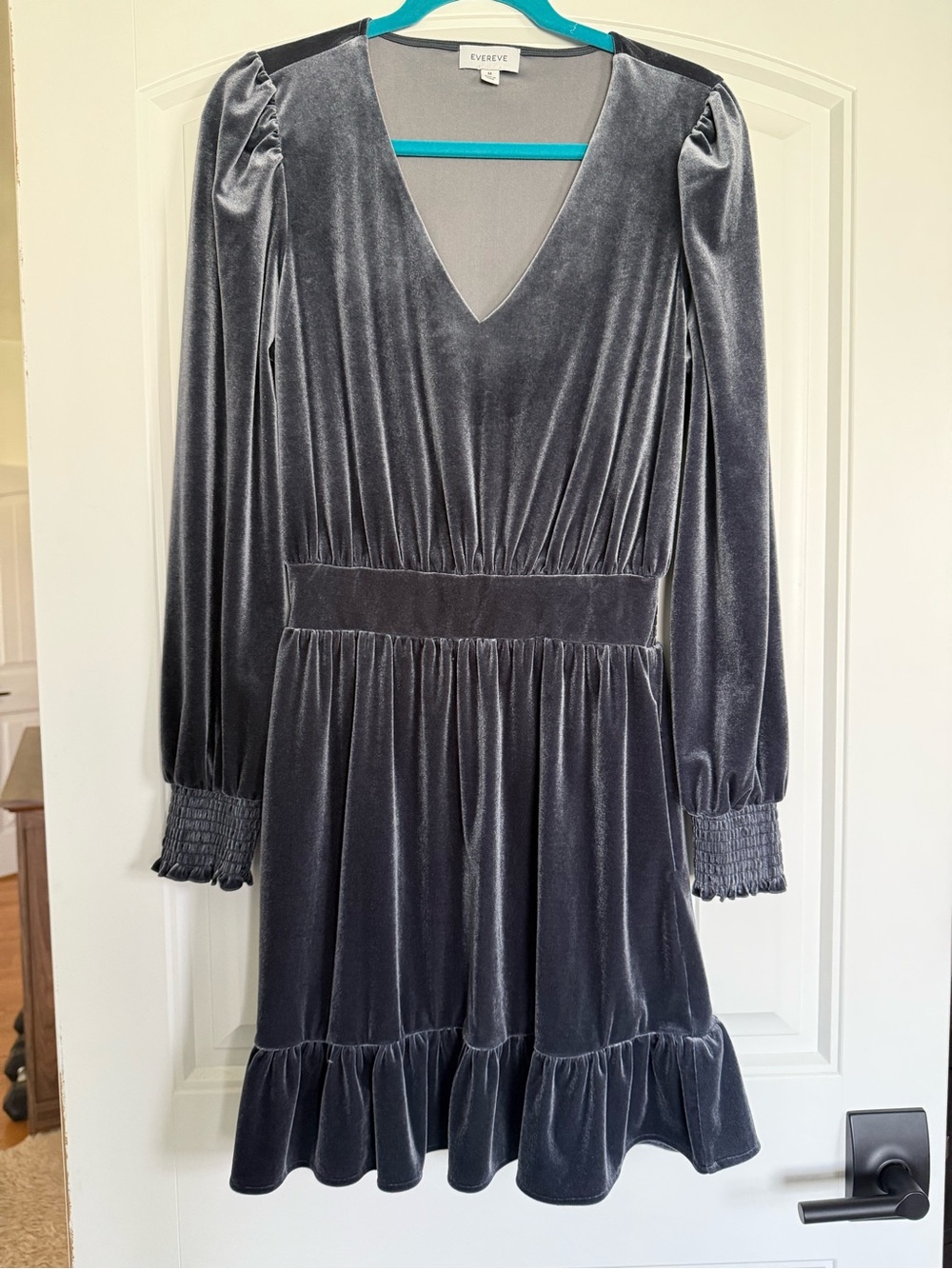 Evereve Gray Velvet Dress